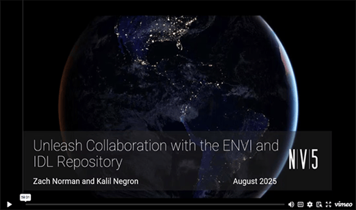 ENVI and IDL Repository Webinar